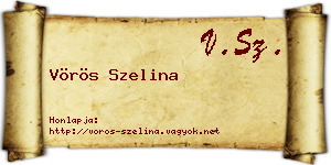 Vörös Szelina névjegykártya
